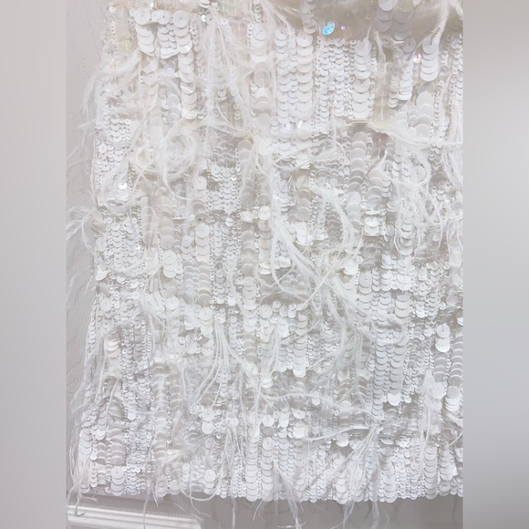 NWT Retrofete Anastasia Sequin Feather Dress - Picture 15 of 16
